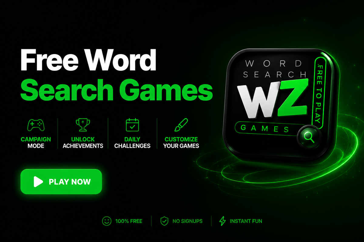 Free Word Search Games — play the WZ word search app